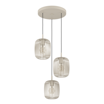 Eglo ROMAZZINA hanglamp taupe rond